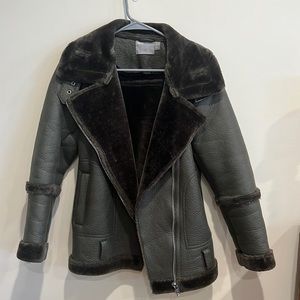 ASOS Olive-Green Aviator Jacket